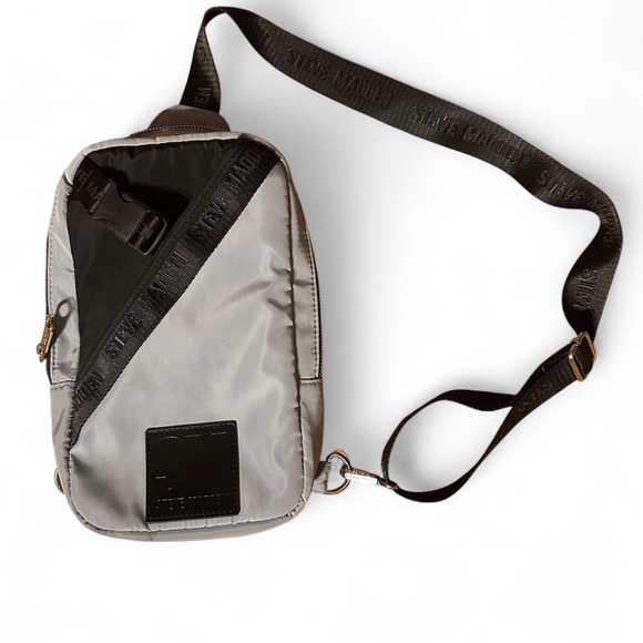 Steve Madden NWOT Boda Crossbody Sling Shoulder Bag grey black - Picture 1 of 6